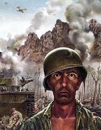 thousand yard stare meme template