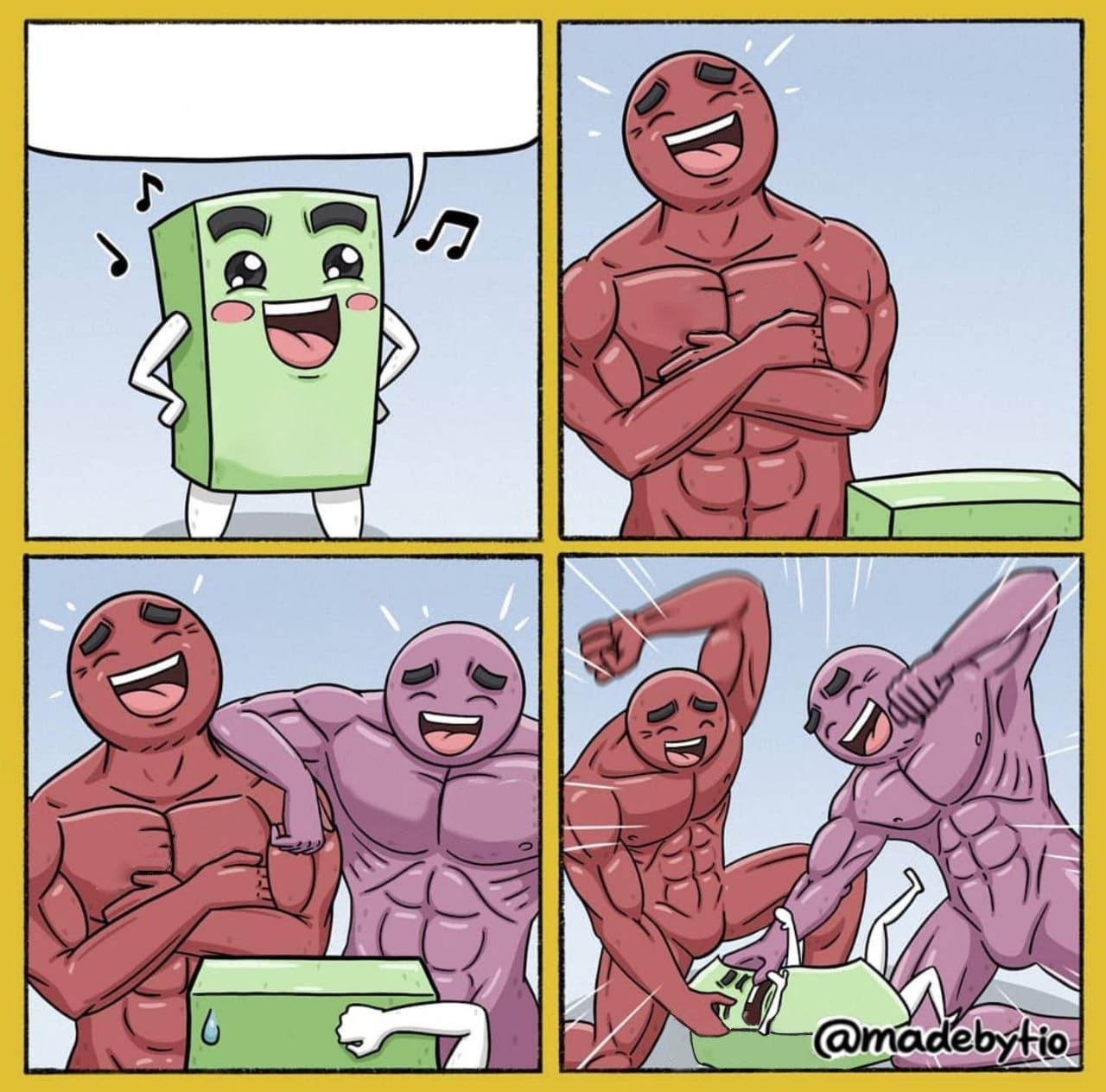 beating up meme template