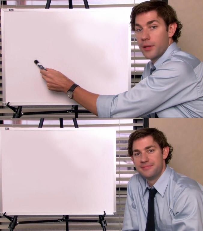 jim halpert explains meme template