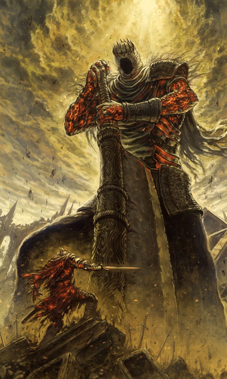 yhorm dark souls meme template