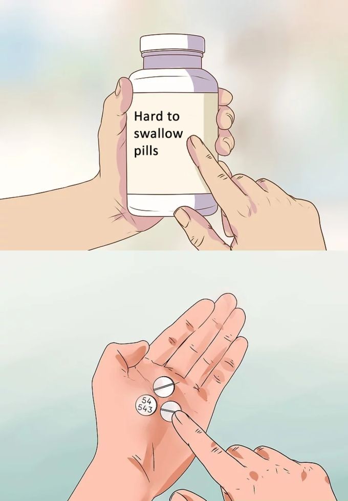 hard to swallow pills meme template