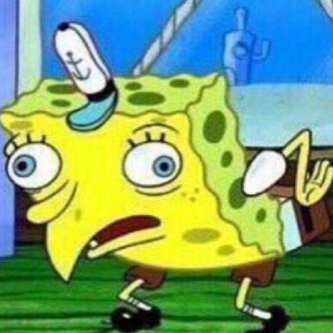 mocking spongebob meme template