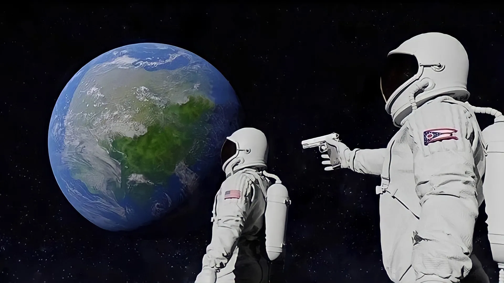 space shooting meme template